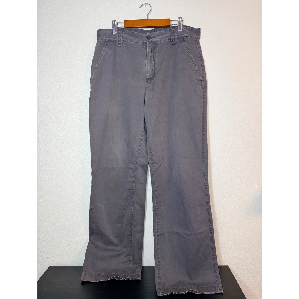 The North Face Mens Gray Cotton Chino Pants 32x30 Regular Fit Straight Leg